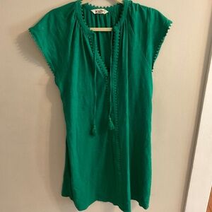 Short Green Dress with Fun Details - Boden
